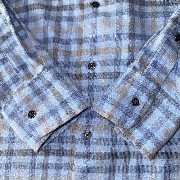 Peter Millar Mens Size Large Blue White Rock Cotton Sport Shirt‎ MF24W65LTF-CBLU - Picture 3 of 9